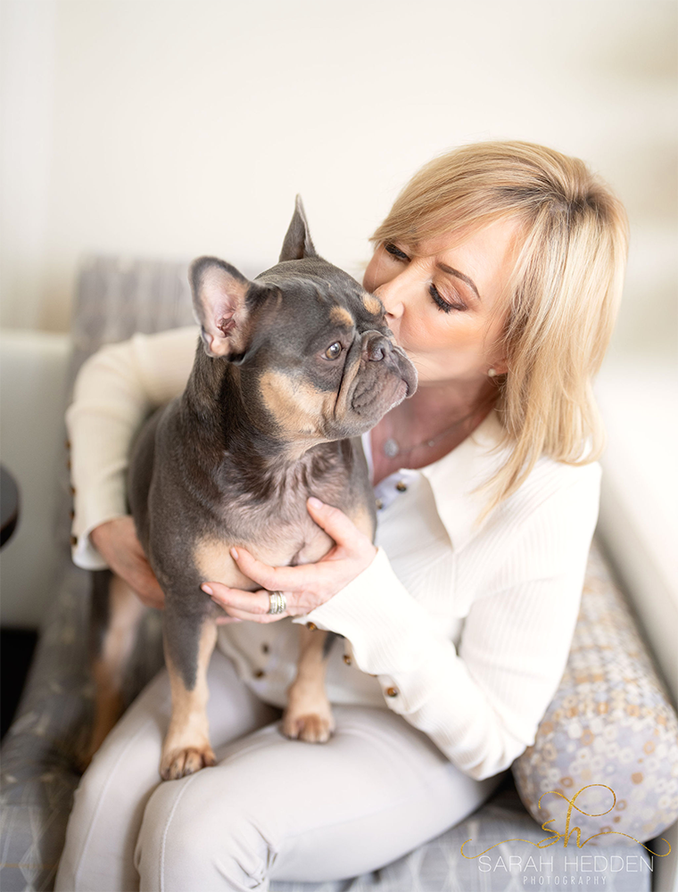 Kimberly Christen with her French bulldog, Ellie